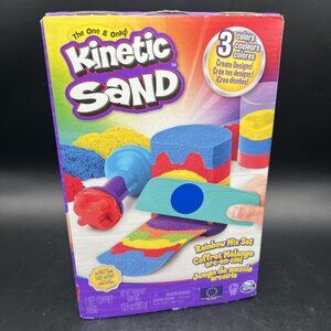 Spin Master Kinetic Sand Rainbow Mix Set With 3 Colors (13.5 oz) 6 Tools